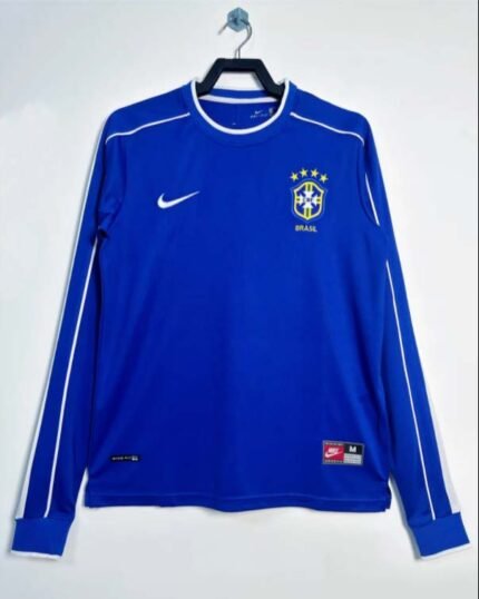 1998 Retro Long Sleeve Brazil Away Football Shirt 1:1 Thai Quality