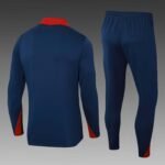 2024 England Half-Pull Training Suit Royal blue Soccer Jersey Set - Image 2