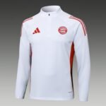 2025/2026 Bayern Munich Half-Pull Training Suit White Football Shirt 1:1 Thai Quality Set - Image 3