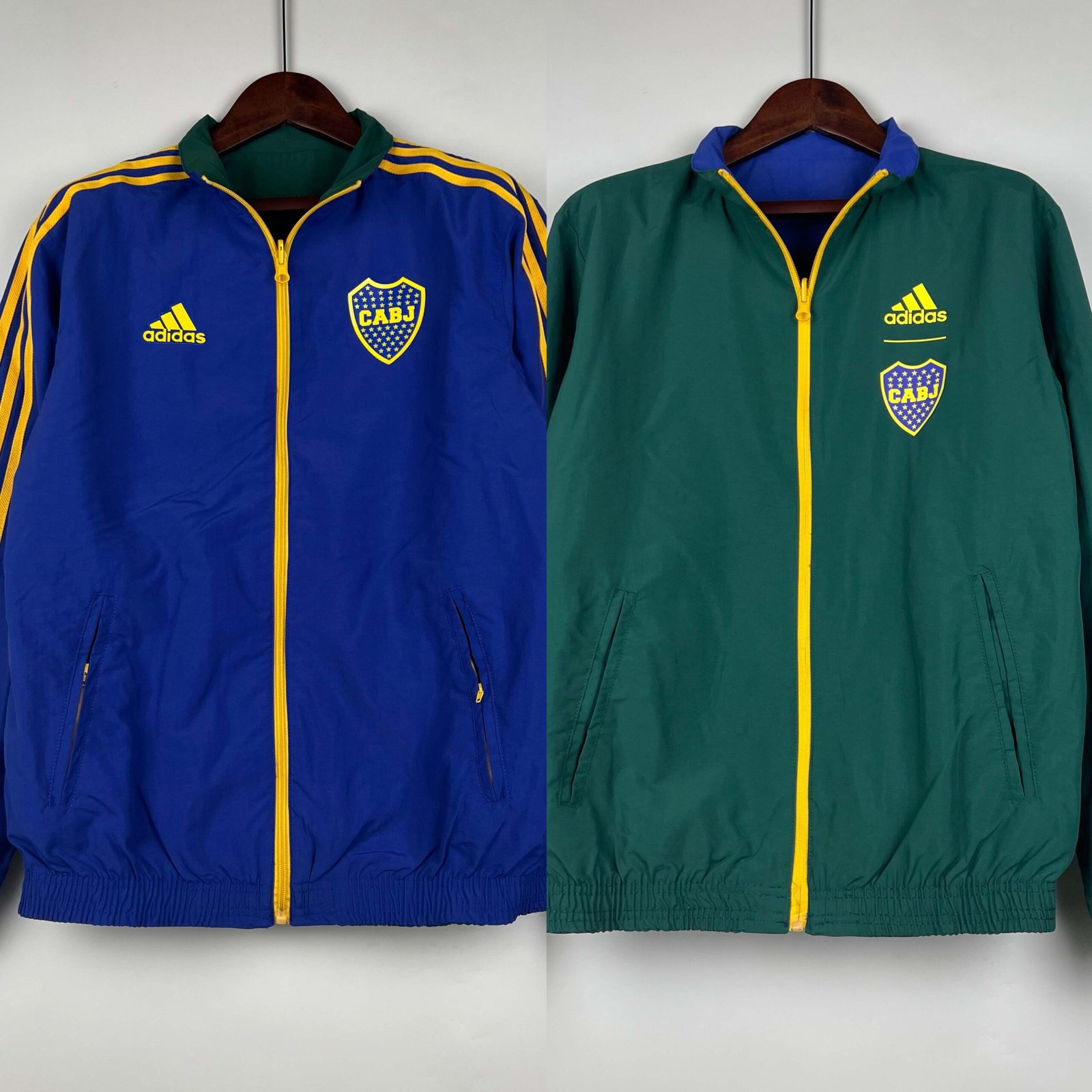 0bf630bfa541fe75e20536cff1d204cb 2023-2024 Boca Juniors Reversible Windbreaker(Blue-Green)Soccer Jersey 1:1 Thai Quality - Image 1