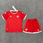2025 Tunisia National Team Home Football Shirt 1:1 Thai Quality Kids Size