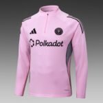 2025/2026 Inter Miami Half-Pull Training Suit Pink Soccer Jersey 1:1 Thai Quality Set - Image 3