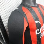 2025/2026 Player Version Long Sleeve AC Milan Home Soccer Jersey 1:1 Thai Quality - Image 7