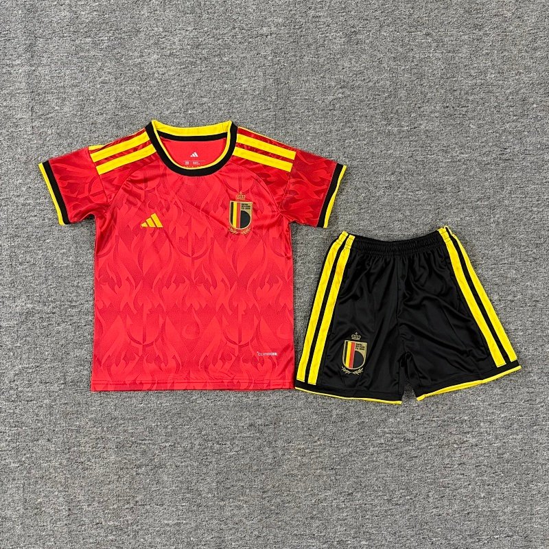 10001 2026-2027 Belgium Home Red Kids/Youth Soccer Uniform - Image 1