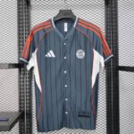 2025/2026 Bayern Munich Baseball Uniform Grey Football Jersey 1:1 Thai Quality