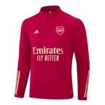 2023/2024 Arsenal Half-Pull Training Suit Red Football Shirt 1:1 Thai Quality Set - Image 4