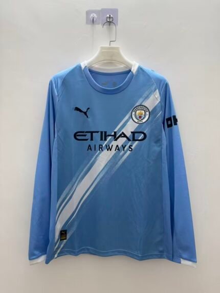 2025/2026 Long Sleeve Manchester City Home Football Shirt 1:1 Thai Quality