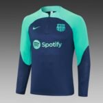 2023/2024 Barcelona Half-Pull Training Suit Royal blue Jersey Set - Image 3