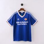 1982-1983 Retro Manchester United Away Blue Soccer Jersey AAA-888