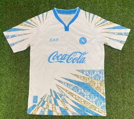 2025/2026 Napoli Pre Match Training White Soccer Jersey 1:1 Thai Quality