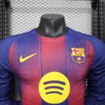 2025/2026 Player Version Long Sleeve Barcelona Home Football Shirt 1:1 Thai Quality - Image 3