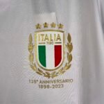 2023 Italy 125th Anniversary White Soccer Shirt - Image 8