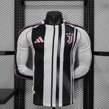 2025/2026 Player Version Long Sleeve Juventus Home Football Shirt 1:1 Thai Quality