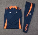 2024/2025 Manchester Long Zipped Jacket Royal Blue Set Football Shirt 1:1 Thai Quality Set - Image 3