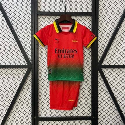 2024/2025 AC Milan Fourth Away Red Soccer Jersey 1:1 Thai Quality Kids Size