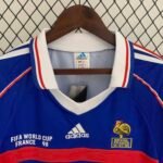 1998 Retro Long Sleeve France Home Football Shirt 1:1 Thai Quality - Image 3
