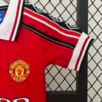 1998/1999 Retro Manchester United Home Football Shirt 1:1 Thai Quality Kids Size - Image 7