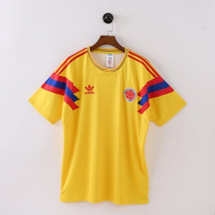 1990 Retro Colombia Home Yellow Soccer Jersey AAA-888