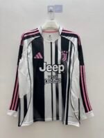 2025/2026 Long Sleeve Juventus Home Soccer Jersey 1:1 Thai Quality