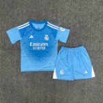 2025/2026 Real Madrid Goalkeeper Blue Football Shirt 1:1 Thai Quality Kids Size