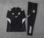 2025 Argentina Half-Pull Training Suit Black Football Shirt 1:1 Thai Quality Set - Image 7
