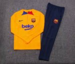 2022/2023 Barcelona Half-Pull Training Suit Yellow Jersey Set - Image 7