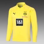 2023/2024 Dortmund Half-Pull Training Suit Yellow Football Shirt 1:1 Thai Quality Set - Image 4