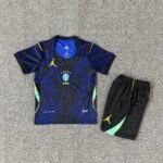 2026 Brazil Away Blue Kids/Youth Soccer Uniform
