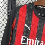 2025/2026 Long Sleeve AC Milan Home Soccer Jersey 1:1 Thai Quality - Image 4