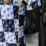 2025/2026 Player Version Manchester United Special Edition Blue White Checkered Football Shirt 1:1 Thai Quality - Image 8
