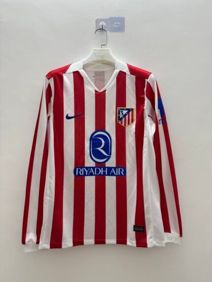2025/2026 Long Sleeve Atletico Madrid Home Football Shirt 1:1 Thai Quality