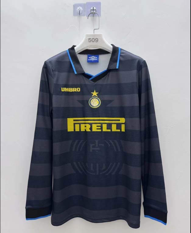 2c3ca9ef33b6a340ebff0ac4d0c1f9cc-1 1997/1998 Long Sleeve Retro Internazionale Milan Third Away Football Jersey 1:1 Thai Quality - Image 1