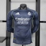 2025/2026 Long Sleeve Player Version Real Madrid Away Football Shirt1:1 Thai Quality