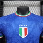 2025 Player Version Italy Training Wear Blue Football Shirt 1:1 Thai Quality - Image 4
