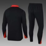 2024 Portugal Half-Pull Training Suit Black Football Shirt Set - Image 2