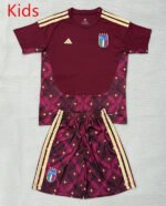 2026-2027 Italy Goalkeeper Red kids/youth  Soccer uniform