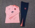 2025/2026 Barcelona Half-Pull Training Suit Pink Jersey Set - Image 7