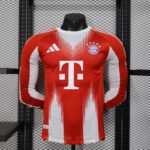 2025/2026 Player Version Long Sleeve Bayern Munich Home Football Shirt 1:1 Thai Quality