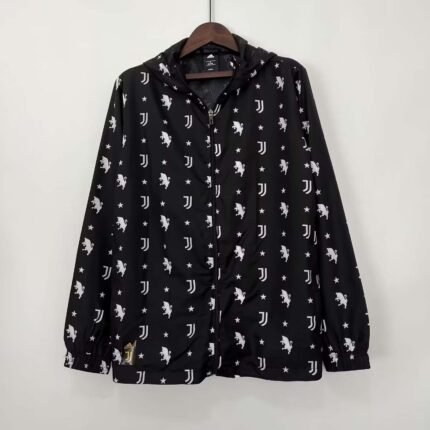2024/2025 Juventus Windbreaker Black Soccer Jersey 1:1 Thai Quality