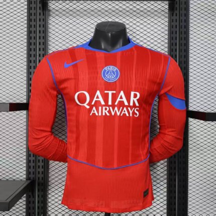 2025/2026 Player Version Long Sleeve Psg Paris Saint-Germain Third Away Football Shirt 1:1 Thai Quality
