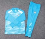 2023/2024 Manchester City Half-Pull Training Suit blue Football Shirt 1:1 Thai Quality Set - Image 3