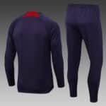 2023/2024 Psg Paris Saint-Germain Half-Pull Training Suit Purple Set - Image 2