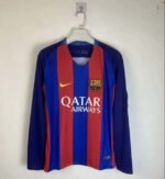 2016/2017 Retro Long Sleeve Barcelona Home Football Shirt 1:1 Thai Quality