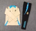 2024 Argentina Khaki Soccer Tracksuit Uniform - Image 3