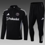 2025/2026 Inter Miami Half-Pull Training Suit Black Soccer Jersey 1:1 Thai Quality Set