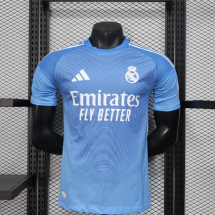 2025/2026 Player Version Real Madrid Goalkeeper Blue Football Shirt 1:1 Thai Quality