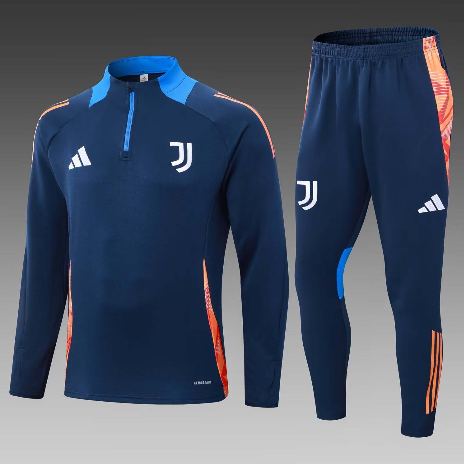 4313330beedde0abe1ef5582ec4391a4 2024/2025 Juventus Half-Pull Training Suit Royal blue Football Shirt 1:1 Thai Quality Set - Image 1