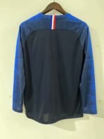2018 Retro France Home Blue Long Sleeve Soccer Jersey AAA - Image 2