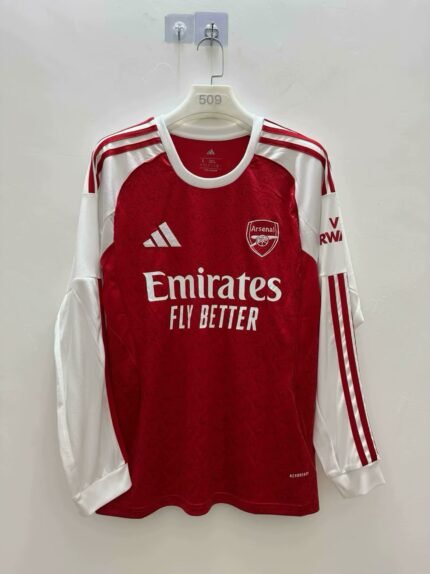 2025/2026 Long Sleeve Arsenal Home Football Shirt 1:1 Thai Quality