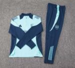 2024/2025 Arsenal Half-Pull Training Suit Baby blue Football Shirt 1:1 Thai Quality Set - Image 3